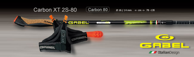  	Nordic Walking Poles Gabel Carbon XT 2S-80  